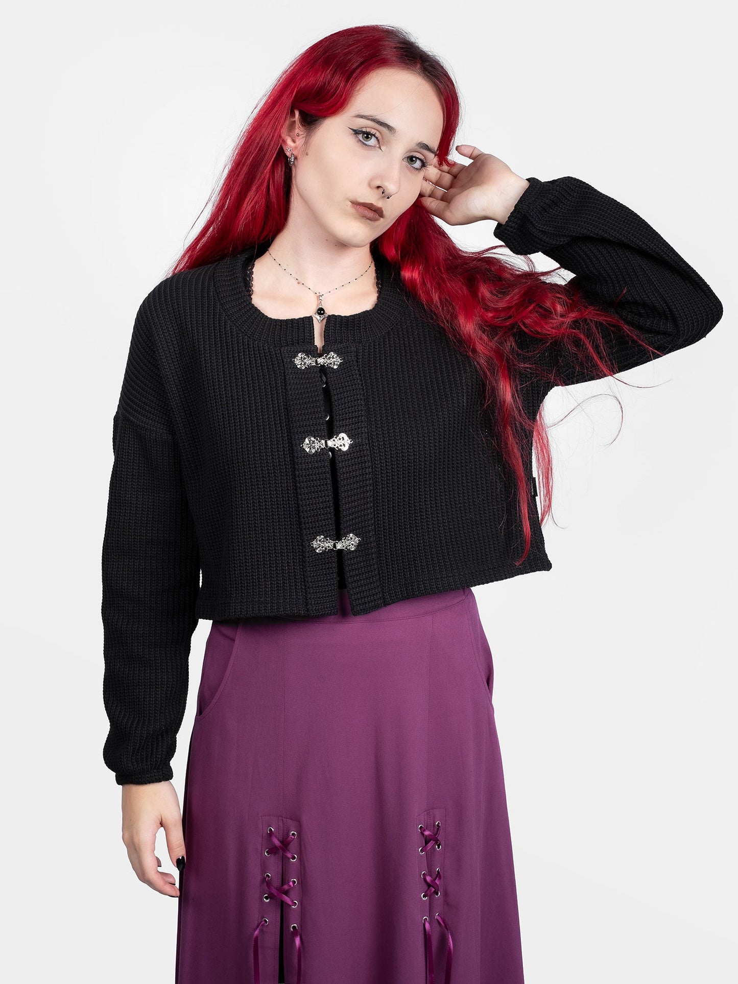 Mazzie Silver Clasp Cardigan