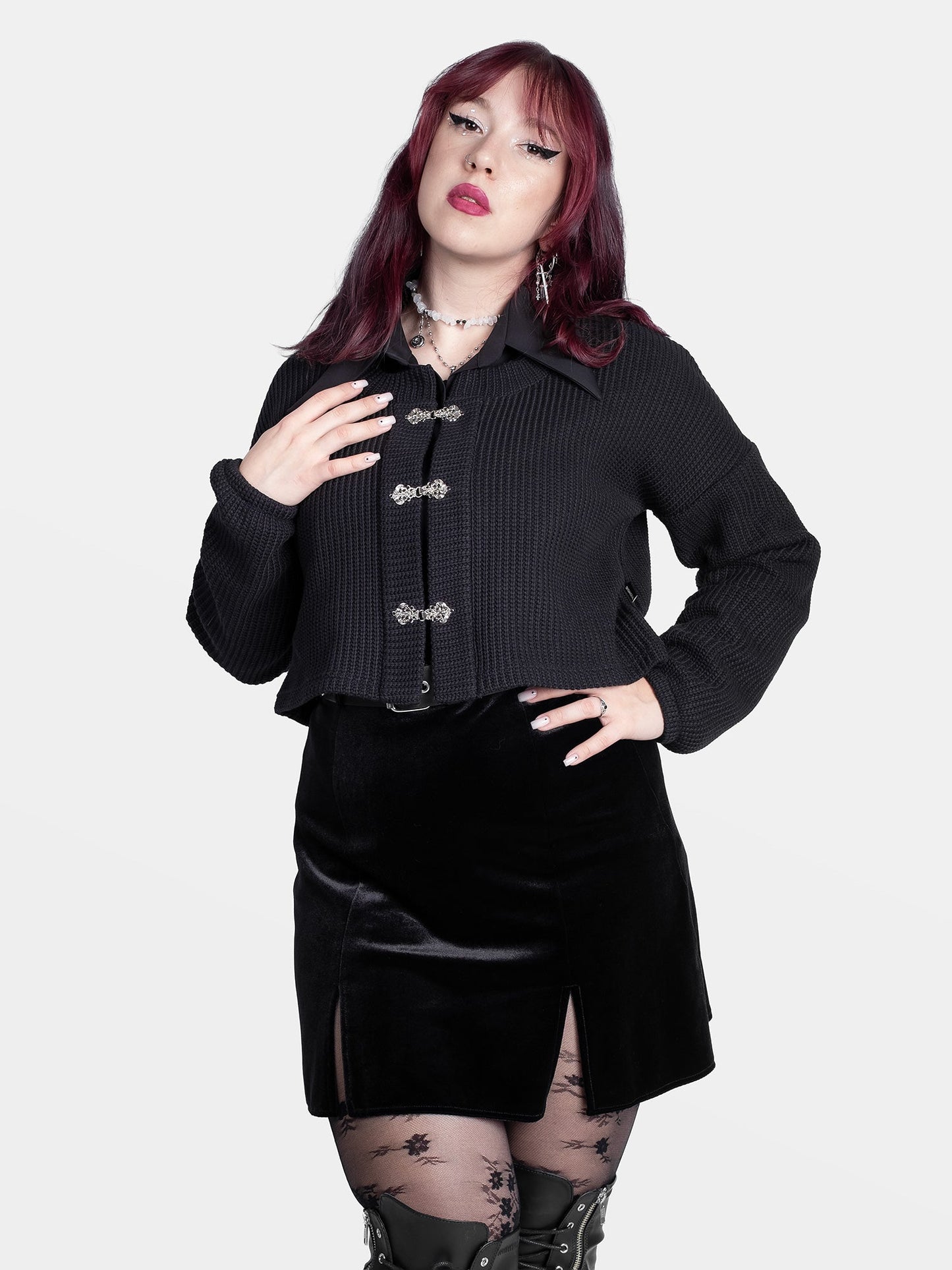 Mazzie Silver Clasp Cardigan