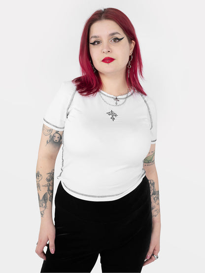 Holy Embroidery Baby top