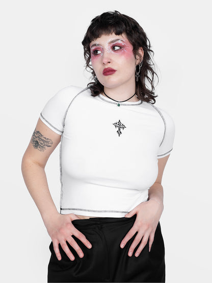 Holy Embroidery Baby top