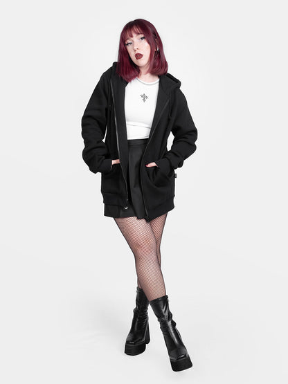 Demon Wings Zipped Organic Cotton Hoodie