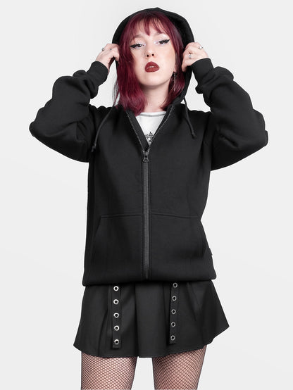 Demon Wings Zipped Organic Cotton Hoodie