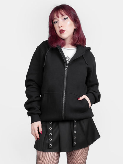 Demon Wings Zipped Organic Cotton Hoodie