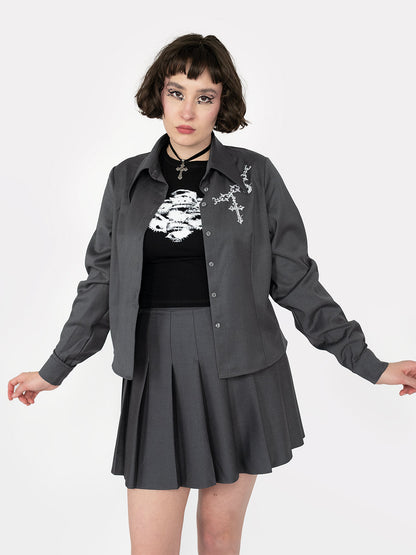 Enigma Grey Collar Shirt