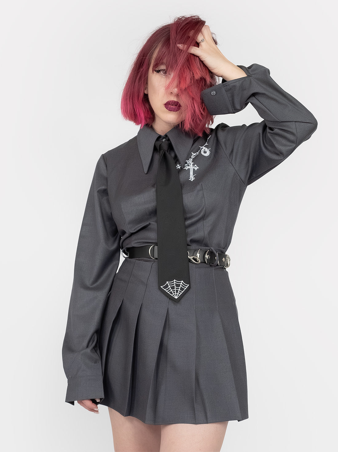 Enigma Grey Collar Shirt