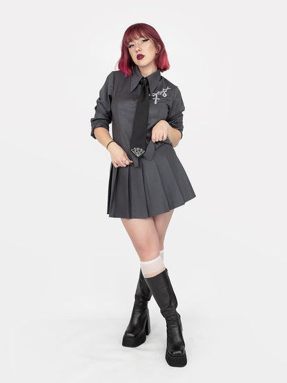 Enigma Grey Collar Shirt