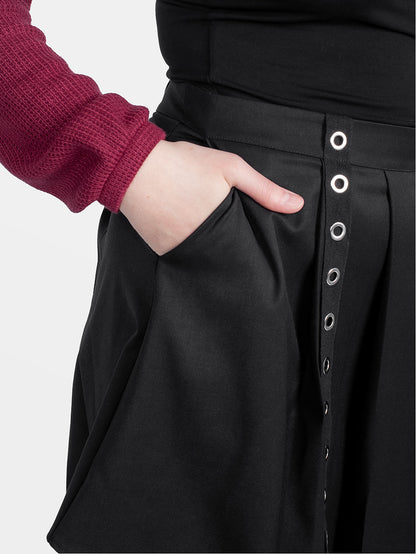 Abyss Eyelets Pleated Mini Skirt