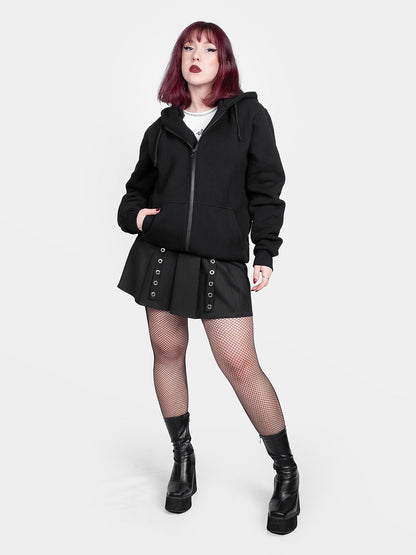 Abyss Eyelets Pleated Mini Skirt
