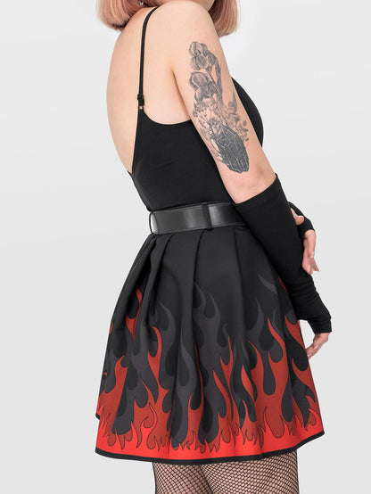 Ember Flames Pleated Skirt