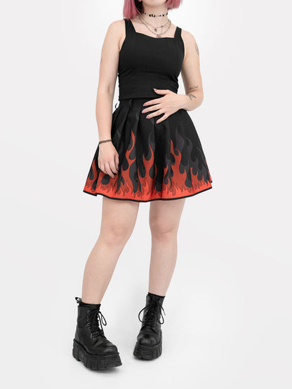 Ember Flames Pleated Skirt