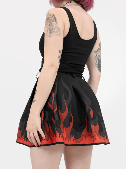 Ember Flames Pleated Skirt