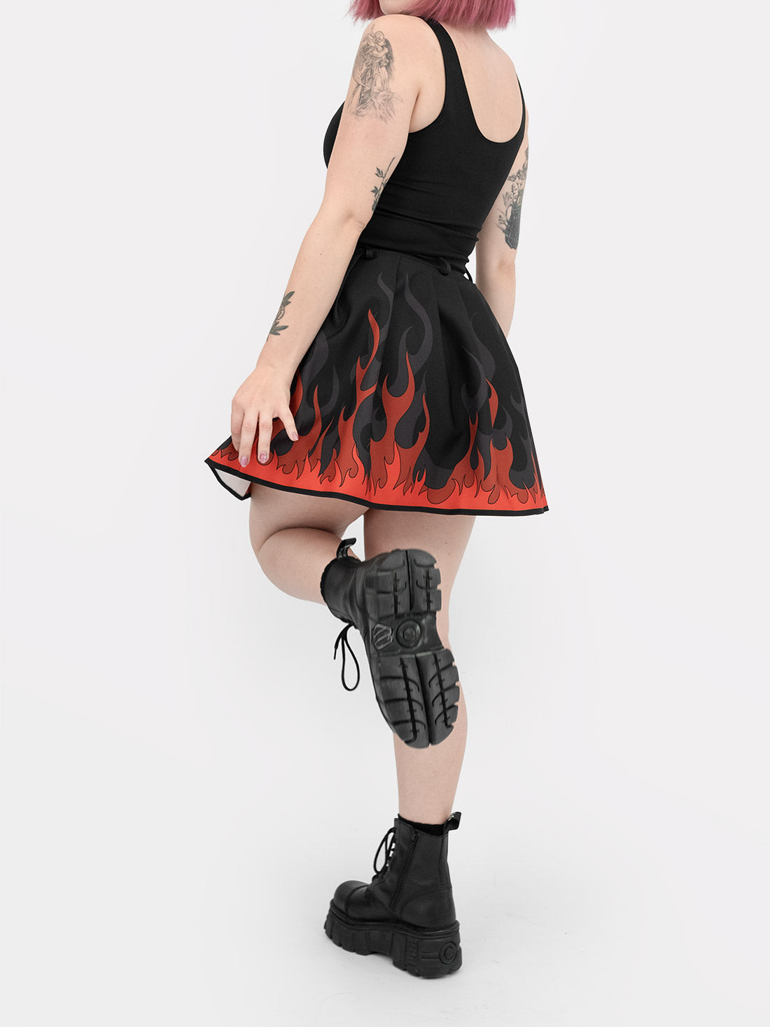 Ember Flames Pleated Skirt