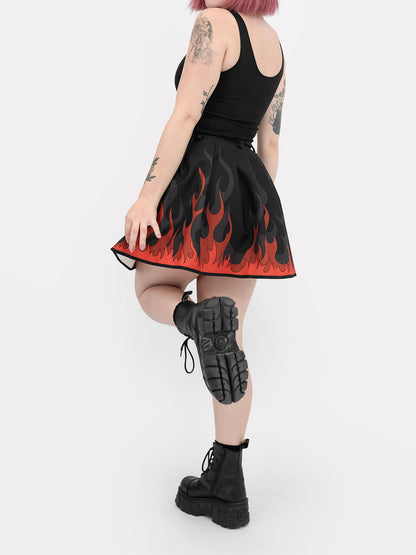 Ember Flames Pleated Skirt