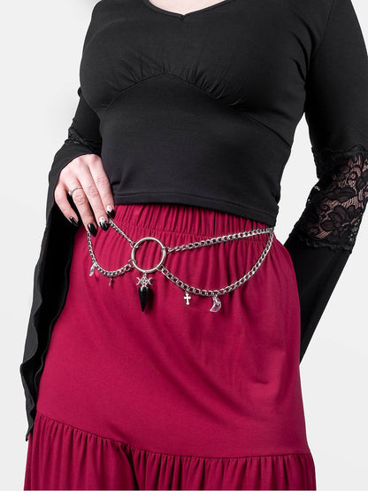 Moondance Obisidian Chain Belt