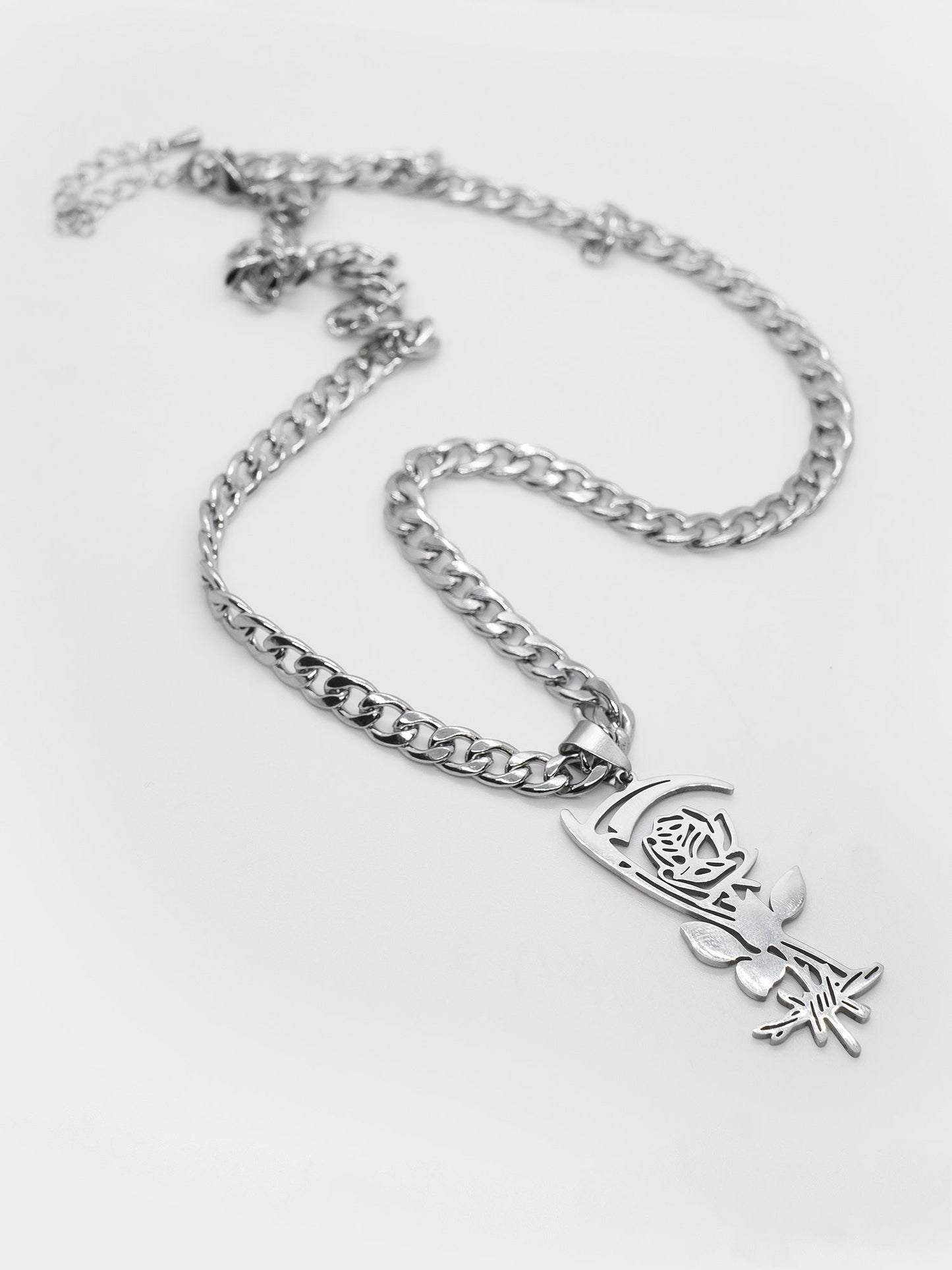 Thornblade Rose & Scythe Necklace