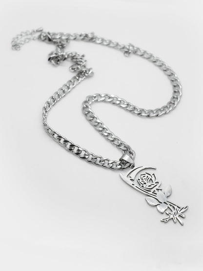 Thornblade Rose & Scythe Necklace