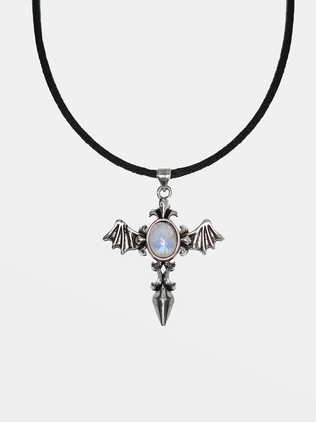 Angel Wing Moonstone Choker