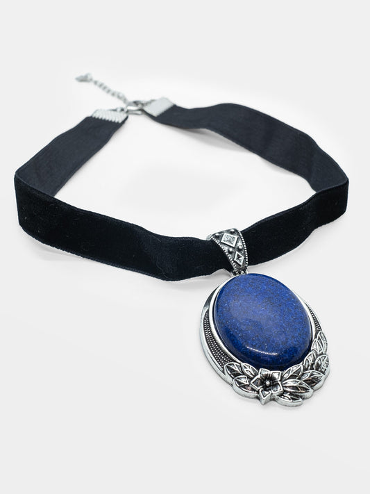Duskborn Lapis Lazuli Velvet Collar