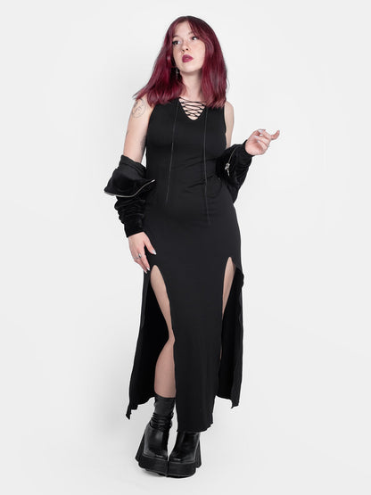 Vesper Lace Up Maxi Dress