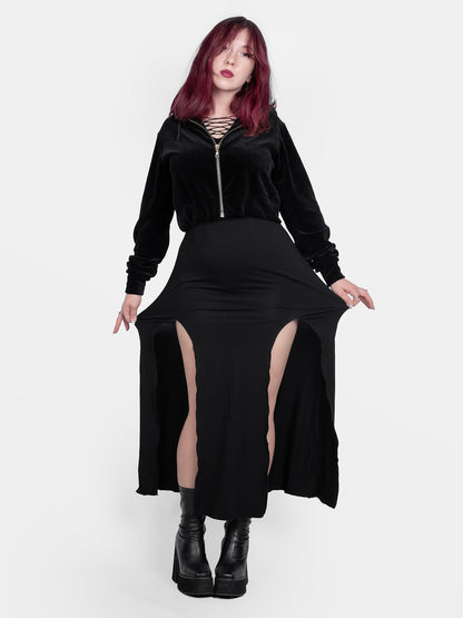 Vesper Lace Up Maxi Dress