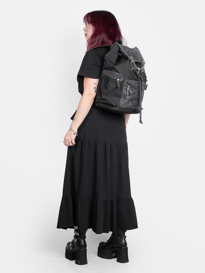 Worship Crow Large Leather Backpack
