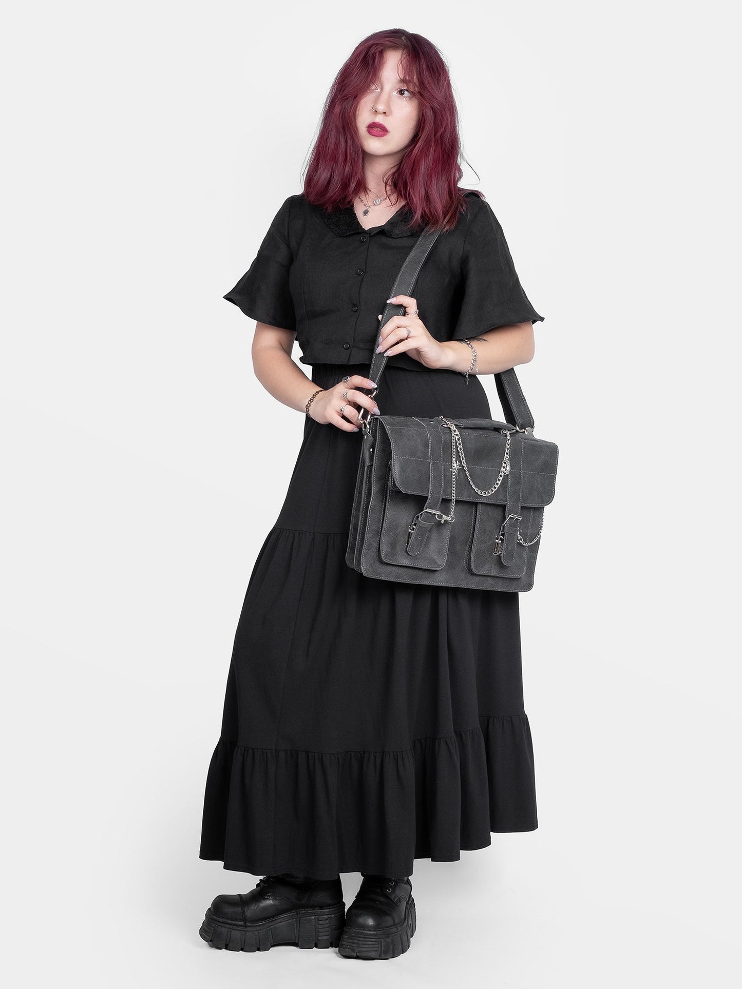 Ligeia Leather Messenger Bag