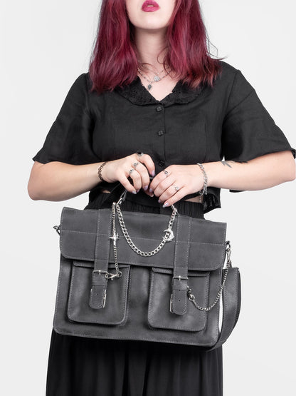 Ligeia Leather Messenger Bag