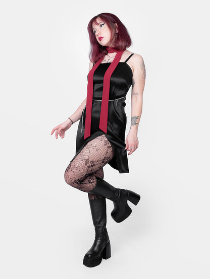 Heroine Satin Slit Dress