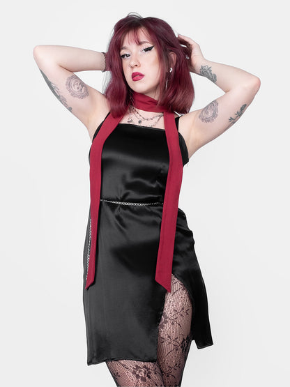 Heroine Satin Slit Dress
