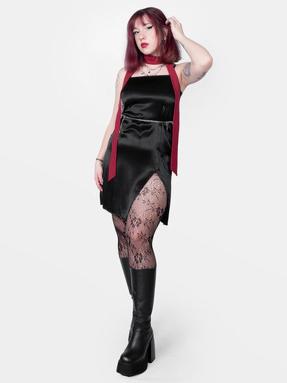 Heroine Satin Slit Dress