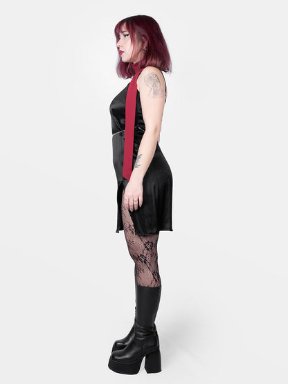 Heroine Satin Slit Dress
