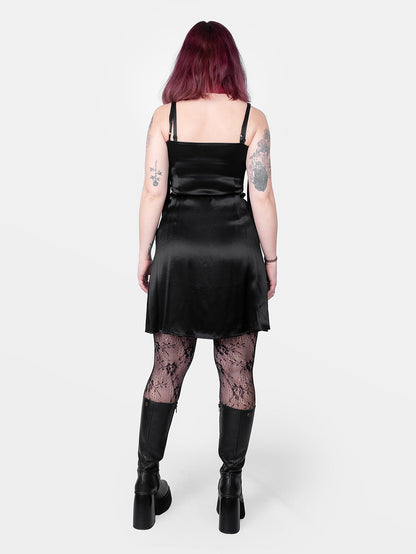 Heroine Satin Slit Dress