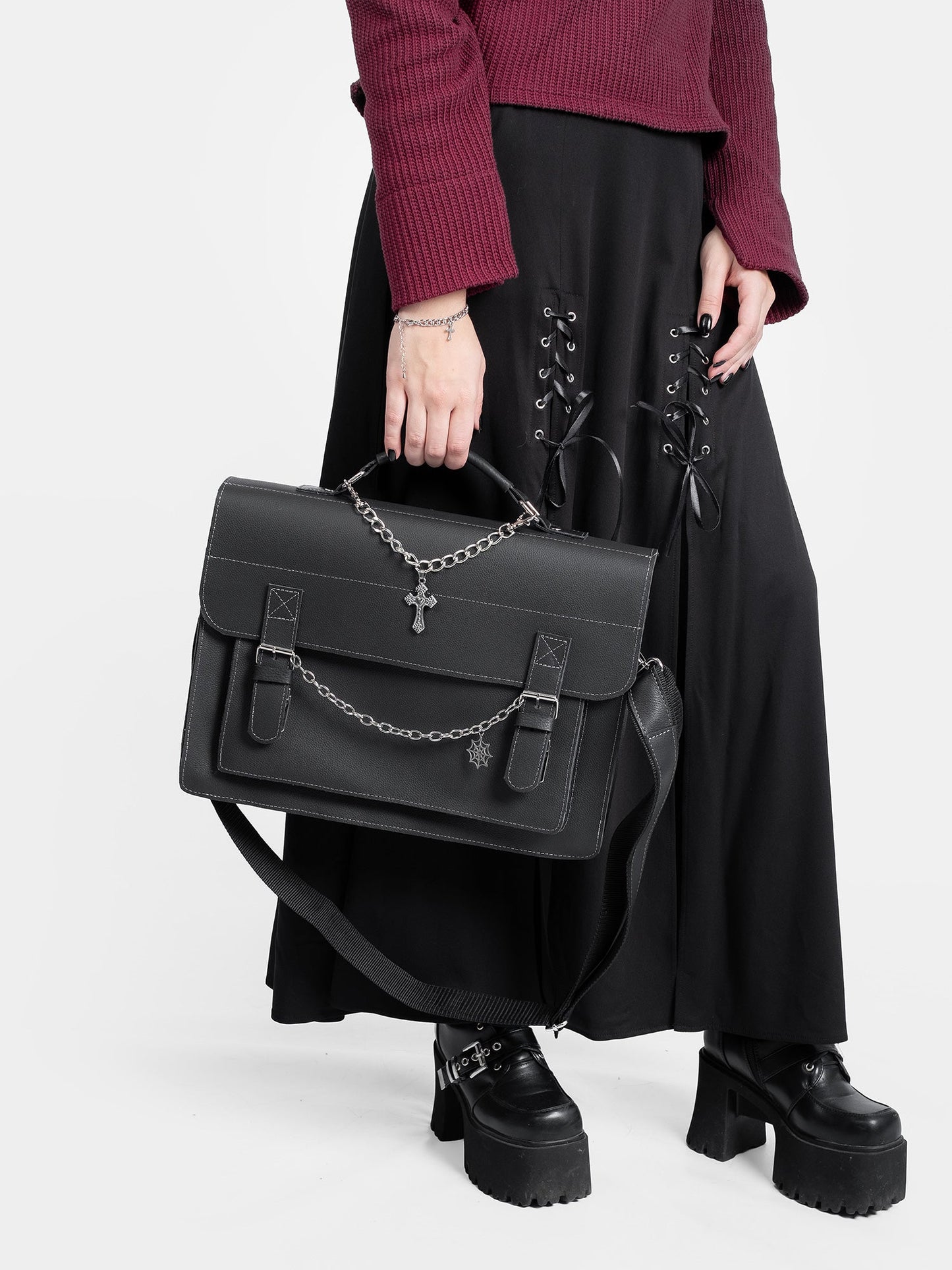 Dungeon Leather Messenger Bag
