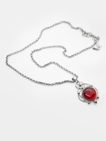 Bloodlust Red Agate Necklace