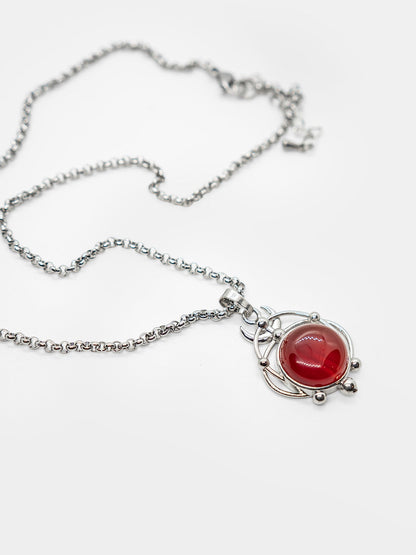 Bloodlust Red Agate Necklace