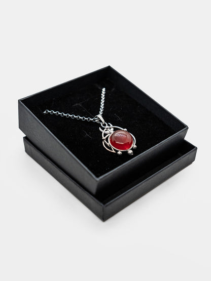 Bloodlust Red Agate Necklace