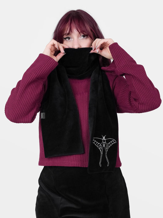 Avelune Embroidered Velvet Scarf