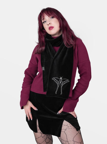 Avelune Embroidered Velvet Scarf