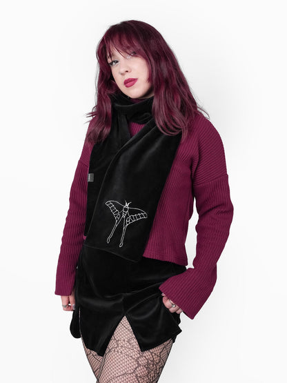 Avelune Embroidered Velvet Scarf