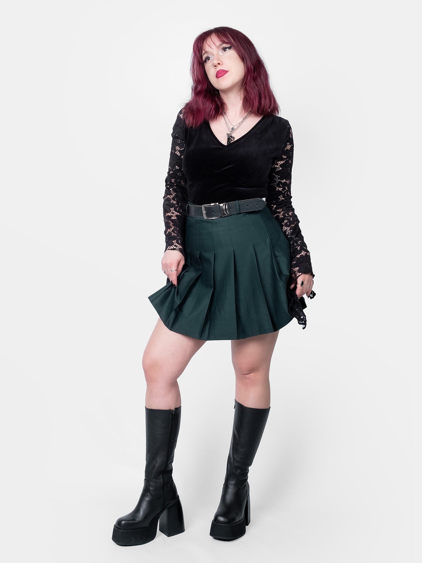 Dark Green Tennis Skirt