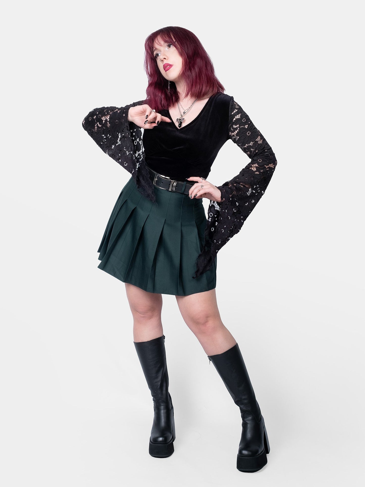 Dark Green Tennis Skirt