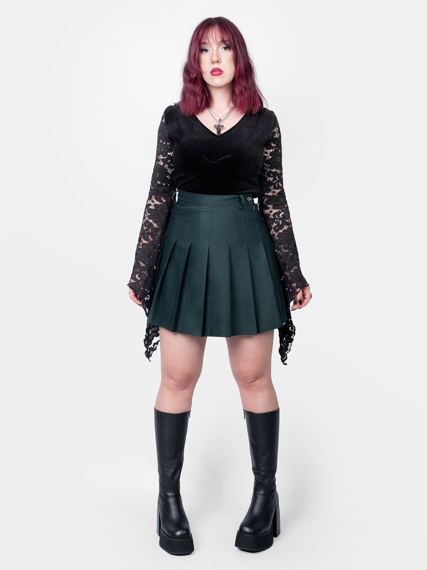 Dark Green Tennis Skirt