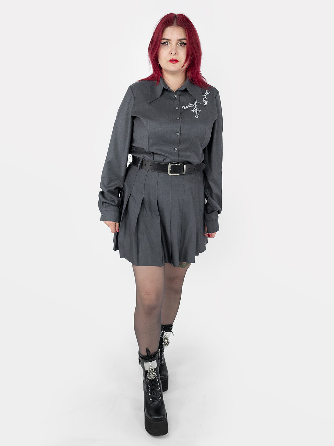 Enigma Grey Collar Shirt