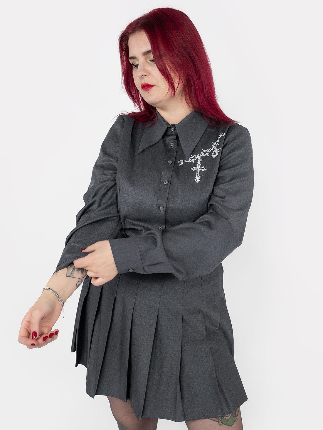 Enigma Grey Collar Shirt