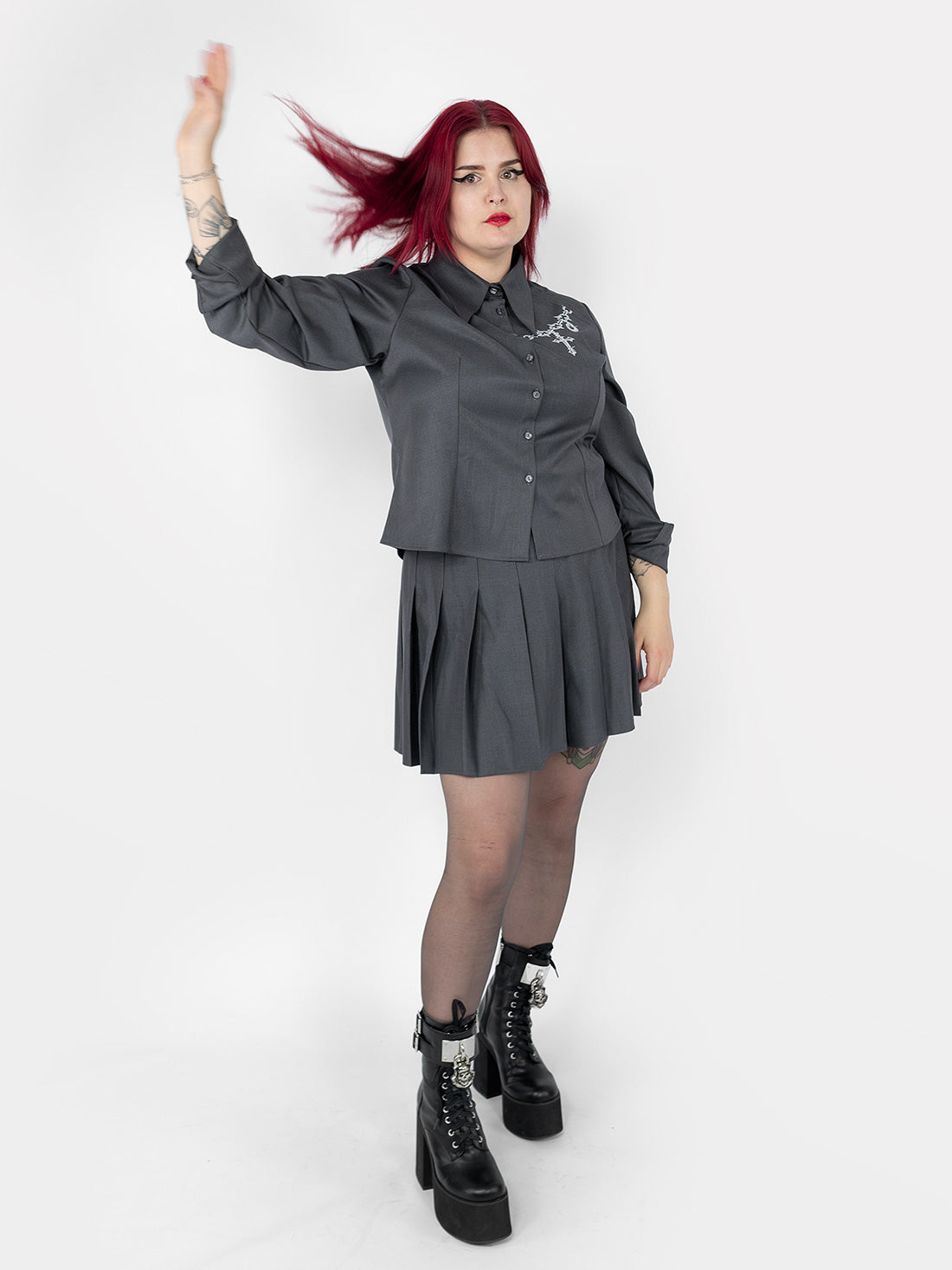 Enigma Grey Collar Shirt