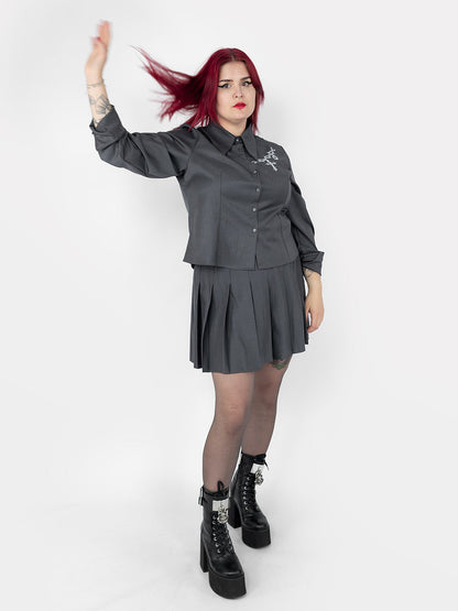 Enigma Grey Collar Shirt