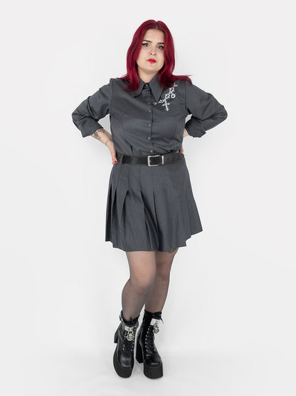 Grey Tennis Skirt