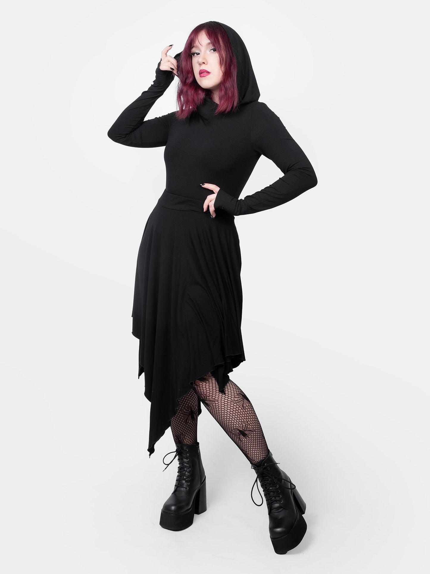 Noire Hooded Top