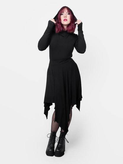 Noire Hooded Top