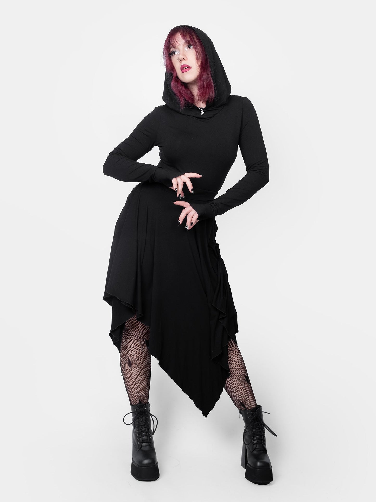 Noire Hooded Top